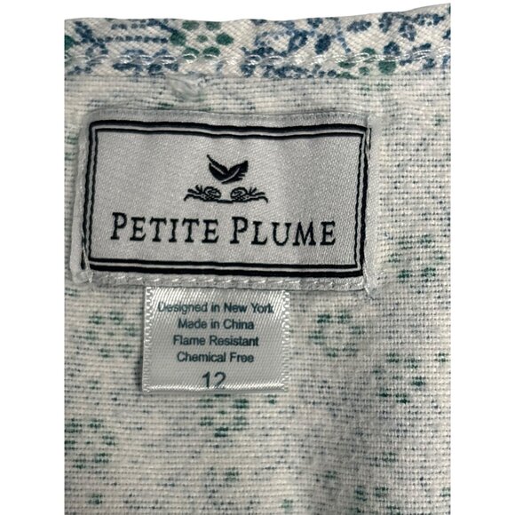 Petite Plume Floral Print Tunic Top 3/4 Sleeves Cotton Womens Size 12 - Picture 6 of 10